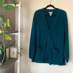 Teal cardigan